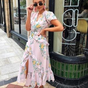 Zara Tiered Floral MIDI Dress